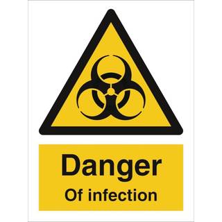 Danger of infection - Selvklæbende vinyl - 200 x 150 mm