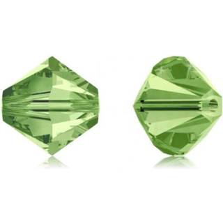 24PCS ADABELE ?strigske 10 mm facetterede bicone krystalperler Peridot Green kompatibel med Swarovski Crystals Preciosa 5301/5328 SSB1016
