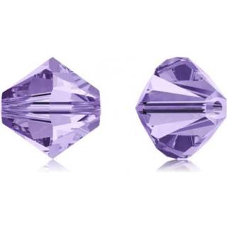 24PCS ADABELE ?strigsk 8mm facetteret bicone krystalperler tanzanit lilla kompatibel med swarovski krystaller preciosa 5301/5328 SSB826