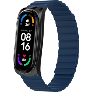 Xiaomi Mi Band 5/6/7 Silikone Rem, Blå - Garda