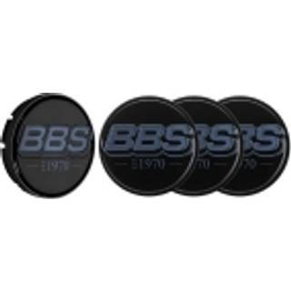 Centerkapsel Ø70,6 mm sort med indigo blå BBS-logo - 4 stk - BBS