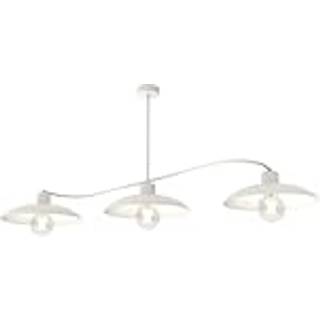 Loftlampe Foster, 3 lyskilder, 113 cm, hvid, metal, E27