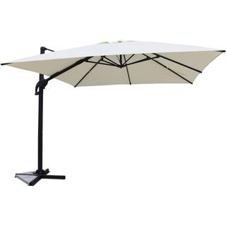 Hoffmann Bilbao Hængeparasol m. LED Lys 3x3 m. - Natur