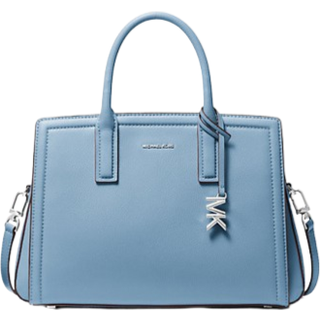 MK Laila Medium Leather Satchel - Blue - Michael Kors - ONE SIZE