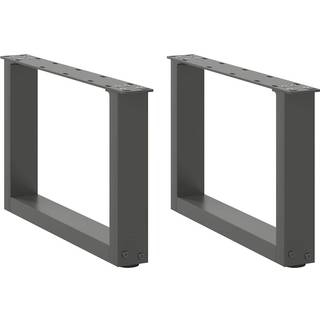 Sofabordben U-Formet Stål Antracitgrå - 2 / 50 x (30-31) cm