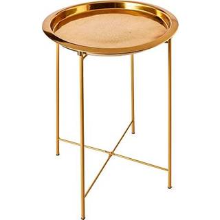 Brass sidebord med mønster - guldfarvet (På lager i varehus)
