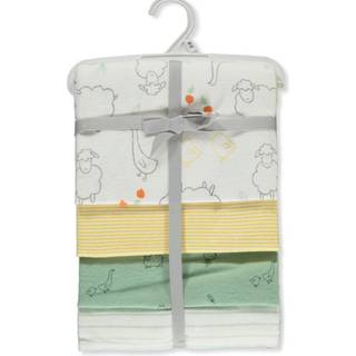 Carter's Baby Unisex 4 -Pack Modtagende t?pper - Hvid/Multi One -st?rrelse