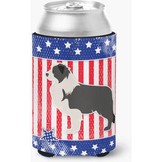 """" Caroline's Treasures USA Patriotic Black Border Collie Can eller Bottle Hugger BB3323CC kan kramme multicolor """"