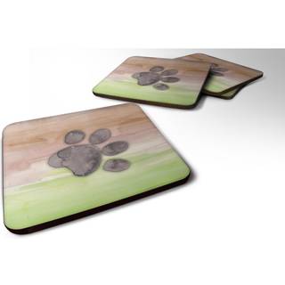 """" Caroline's Treasures Dog Paw Watercolor Dekorative Coasters 3.5 Multicolor """"