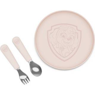 Lalo Paw Patrol Plate & redskabssæt til børn - opvaskemaskine Safe Toddler Spisesæt - BPA Gratis i over 12 måneder - inkluderer plade ergonomisk
