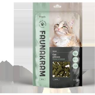 Faunakram dental godbidder til kat m. kylling & tang - 100 g.