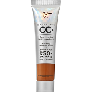 IT Cosmetics CC+ Cream Travel (rig honning) - Fulddkkende foundation med SPF 50 farvekorrektor & anti-aldringsserum formuleret med niacinamid og