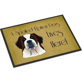 """" Caroline's Treasures BB1494Mat Saint Bernard forkælet hundeliv her indendørs eller udendørs mat 18 x 27 """" ""Multicolor"" ""