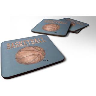 """" Caroline's Treasures 8486FC Basketball Foam Coasters (Sæt på 4) 3,5 """" ""H x 3,5"" """" W multicolor """"