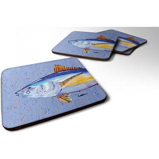 """" Caroline's Treasures 8535FC Tuna Foam Coasters (Sæt på 4) 3,5 """" ""H X 3,5"" """" W Multicolor """"