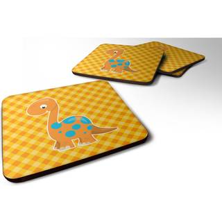 """" Caroline's Treasures Brontosaurus Dinosaur Foam Coaster Set på 4 3,5 multicolor """"