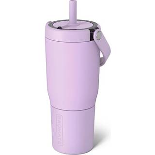 BRATE RESA 25oz 100% lækagesikre rejsetumbler med håndtag og halm | Fleksibelt blødt SIP -halm | Silikone ærme for holdbarhed | Rustfrit stål | C