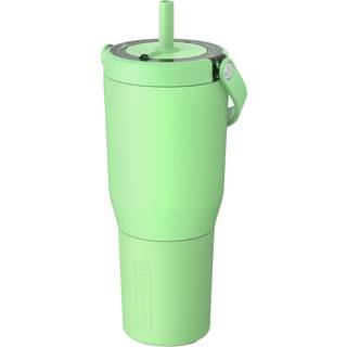 BRATE RESA 35oz 100% lækagesikre rejsetumbler med håndtag og halm | Fleksibelt blødt SIP -halm | Silikone ærme for holdbarhed | Lavet af rustfrit