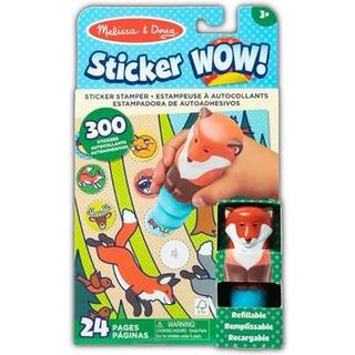 Melissa & Doug Sticker Wow! 24 -siders aktivitetspude og klistermærke Stamper 300 Stickers Arts and Crafts Fidget Toy Collectible Character - Fox