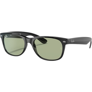 Ray-Ban RB2132F New Wayfarer Asian Fit 601/52 55 Solbriller Mænd Black - Shiny Black - 55mm
