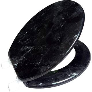 J & V tekstiler rundt p? toiletstolen med let rent og skift h?ngsel (sort)*