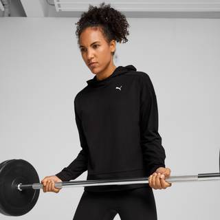 Women's Puma CLOUDPSUN Hoodie, Black, Size XXL, Clothing - White - XXL