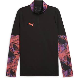 Men's Puma Individual CUP Quarter-Zip Football Top, Black, Size XXL, Clothing - Black - XXL