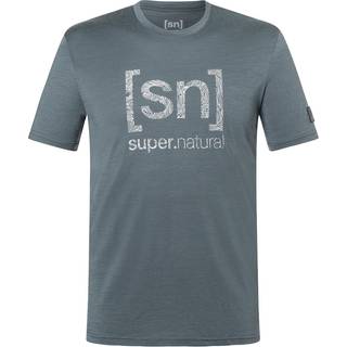 super.natural Logo Lines Bio Jersey Tee Merino-shirt Herrer størrelse 56 - XXL farve grå