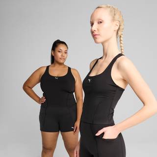 Women&#39;s Puma SHAPELUXE 2-in-1 Tank, Black, Size XS, Clothing - White - XS