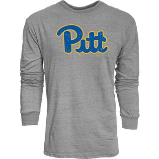 Bl? 84 herre pittsburgh panthers tri-blandet lang?rmet t-shirt vintage ikon Heather gr? gr? stor