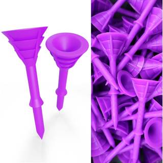 FINGER TEN Golf-T-shirts Plast Lilla Unbreakable Tee 3 1/4 tommer 12/24/60 pakke Holdbar stabil golf-T-shirt Pink Puppel tilg?ngelig til tr?ning