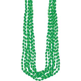 Green Metallic perle halsk?der - 30 """" (pakke med 8) - perfekt til Mardi Gras St. Patrick's Day & Festive Events