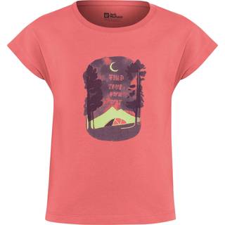 Jack Wolfskin Kid's Graphic Girls Tee Print Sunset Coral, 140