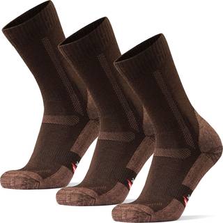 MERINO WOOL HIKING SOCKS - Oak Brown / 43-47 / 3-Pack