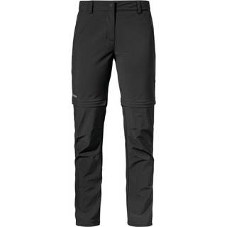 Schöffel Women's Pants Ascona Zip Off Trekking bukser Damer størrelse 44 - Regular farve sort