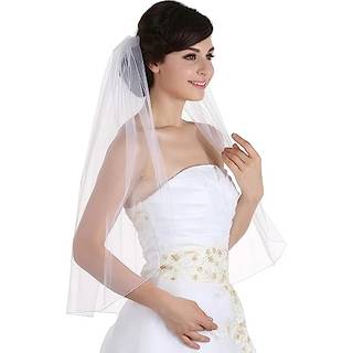 Samky 1T 1 -lags blyantkant Brude bryllupssl?r - hvid albue l?ngde 30 """"