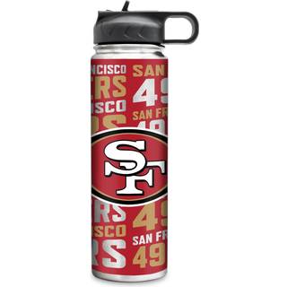 Rico Industries NFL Fodbold San Francisco 49ers 22 oz rustfrit st?l tumbler med l?g - fantastisk til kaffe te vand eller cocktails