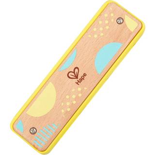 Hape Blues Harmonica 10 Hole Wooden Musical Leget?j til Kids Yellow (E8919)