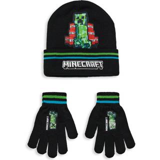 Vanilla Underground Vanilla Underground Black Boys Minecraft Hat & Gloves Set