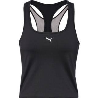 Women&#39;s Puma CLOUDSPUN Mesh 2-in-1 Tank, Black, Size S, Clothing - Black - S