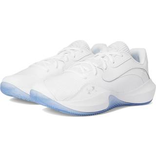 Under Armour Lockdown 7 Low Unisex Basketball Shoes White / White / Metallic Silver 43