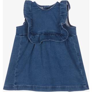 Petit Bateau Denim-kjole Bleu Delave 12 months  Blå  12 måneder  kvinde