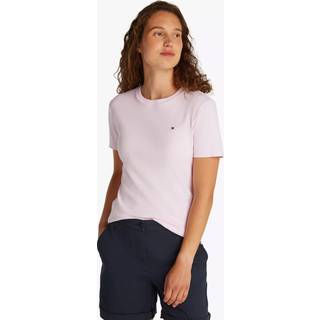 Tommy Hilfiger Tommy Hilfiger Pink Slim Crew Neck Short Sleeve 100% Cotton T-Shirt