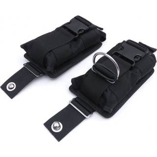 2 stk. ekstra sorte lommer til dykkerbælte med spænde - 22,5 x 15 x 5 cm