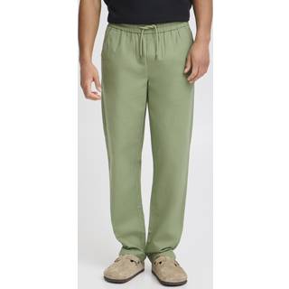 Blend Blend Green Regular Fit Linen Mix Trousers