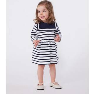 Petit Bateau Iconic Bretonstribet Kjole Blanc Bleu 12 months  Hvid  12 måneder  kvinde