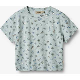 WHEAT Kid's T-Shirt S/S Tommy T-shirt Børn størrelse 110 farve grå