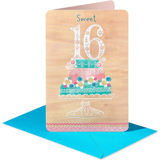 Amerikanske hilsener 16 -?rs f?dselsdagskort til hende (Sweet 16 Cake)