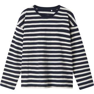 Name It Dark Sapphire Stribet Bluse