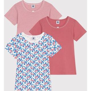 Petit Bateau 3-pak Bomulds-T-shirts Rosewood Marshmallow 3 Y  Hvid  3 år  kvinde